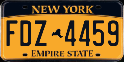 NY license plate FDZ4459