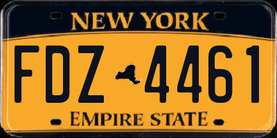 NY license plate FDZ4461