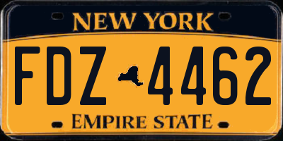 NY license plate FDZ4462