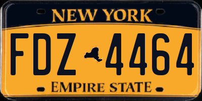 NY license plate FDZ4464