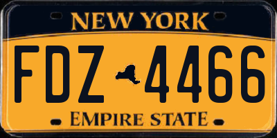 NY license plate FDZ4466