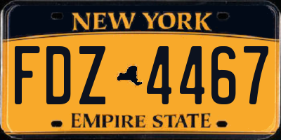 NY license plate FDZ4467
