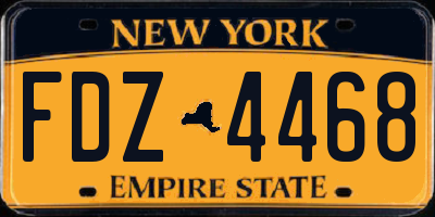 NY license plate FDZ4468