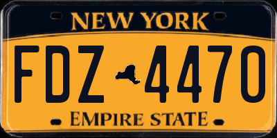 NY license plate FDZ4470