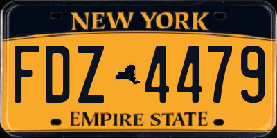 NY license plate FDZ4479