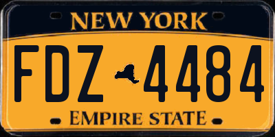 NY license plate FDZ4484