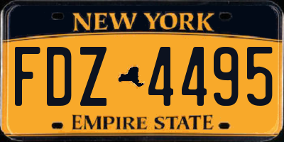 NY license plate FDZ4495