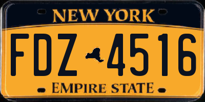 NY license plate FDZ4516