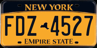 NY license plate FDZ4527