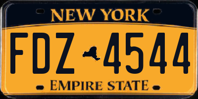 NY license plate FDZ4544