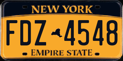 NY license plate FDZ4548