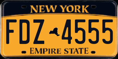 NY license plate FDZ4555
