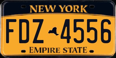 NY license plate FDZ4556