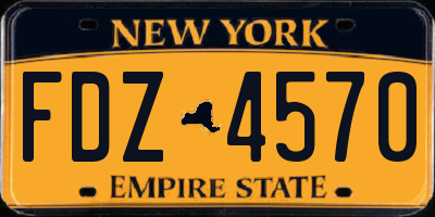 NY license plate FDZ4570