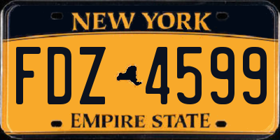 NY license plate FDZ4599