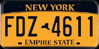 NY license plate FDZ4611