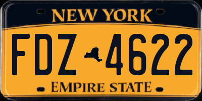 NY license plate FDZ4622
