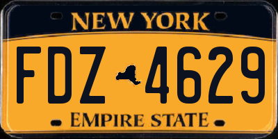 NY license plate FDZ4629