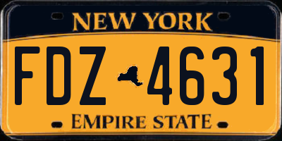 NY license plate FDZ4631