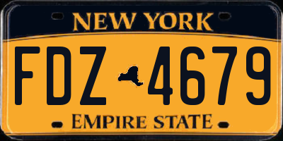 NY license plate FDZ4679