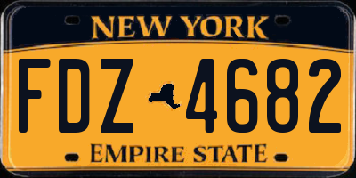 NY license plate FDZ4682