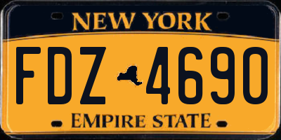 NY license plate FDZ4690