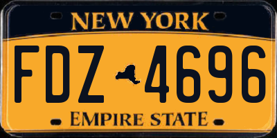 NY license plate FDZ4696