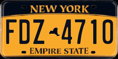 NY license plate FDZ4710