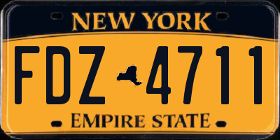 NY license plate FDZ4711