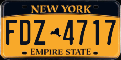 NY license plate FDZ4717