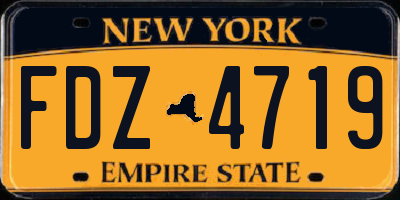 NY license plate FDZ4719