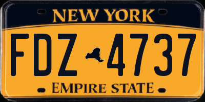 NY license plate FDZ4737