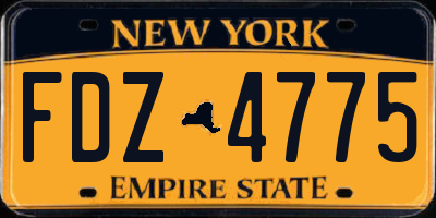 NY license plate FDZ4775