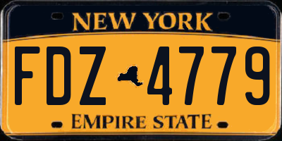 NY license plate FDZ4779