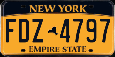 NY license plate FDZ4797