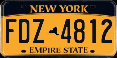 NY license plate FDZ4812