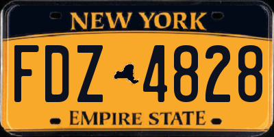 NY license plate FDZ4828