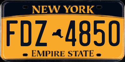 NY license plate FDZ4850