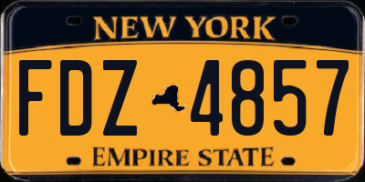 NY license plate FDZ4857