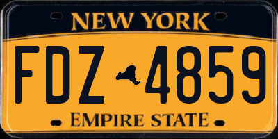 NY license plate FDZ4859