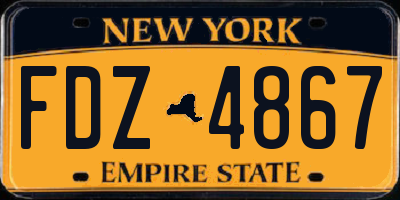 NY license plate FDZ4867