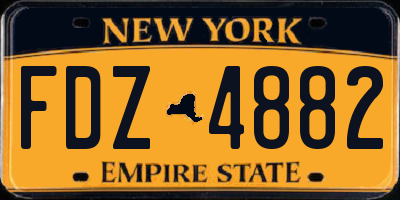 NY license plate FDZ4882