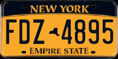 NY license plate FDZ4895