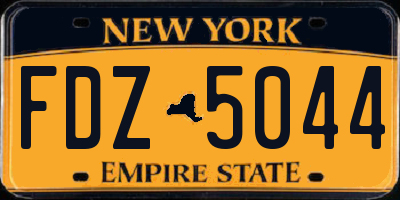 NY license plate FDZ5044