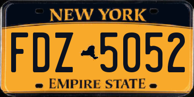 NY license plate FDZ5052