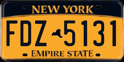 NY license plate FDZ5131