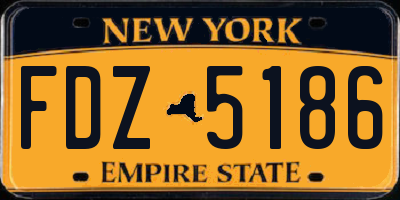 NY license plate FDZ5186