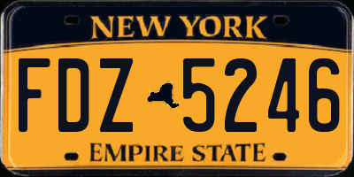 NY license plate FDZ5246
