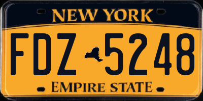 NY license plate FDZ5248