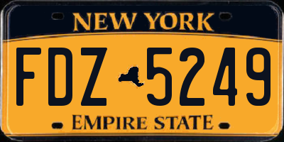 NY license plate FDZ5249